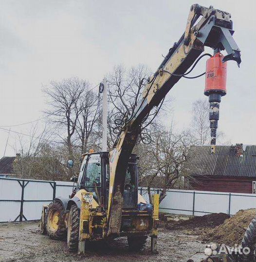 Услуги экскаватора погрузчика, гидромолот, ямобур