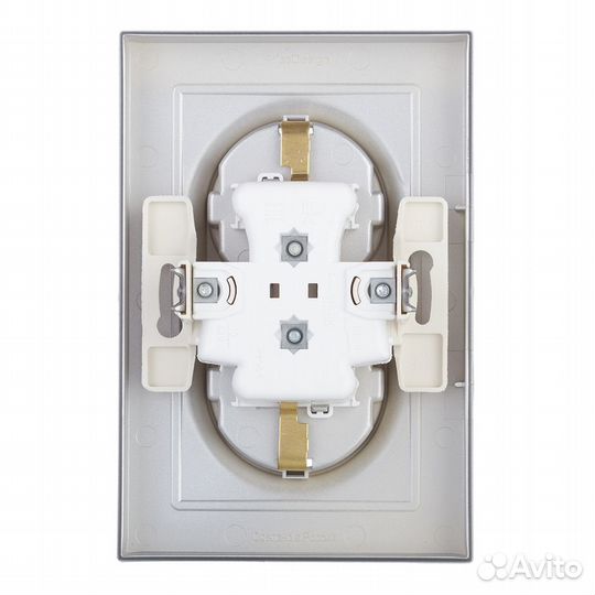 Розетка с рамкой ATN000326 двойная скрытая установ