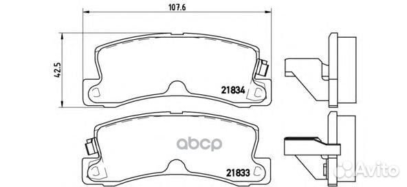 Колодки тормозные дисковые задн. lexus ES (MCV