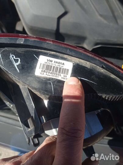 Фонарь задний левый volkswagen polo