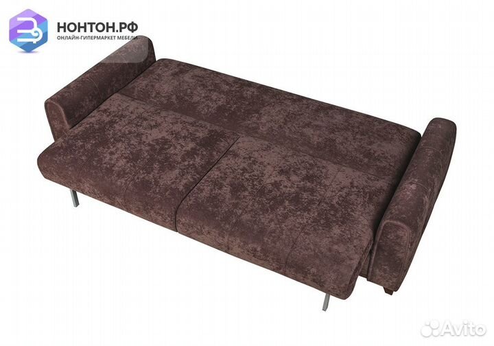 Диван книжка Плимут темно-фиолетовый / коричневый