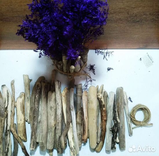 Набор дрифтвуд палочек для изготовления вазочки