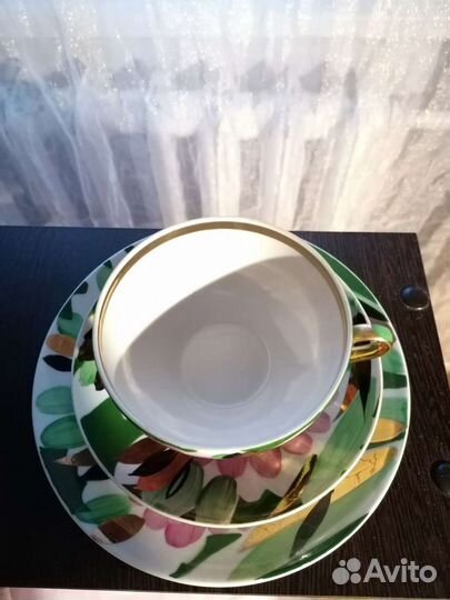 Чайное трио Дулево