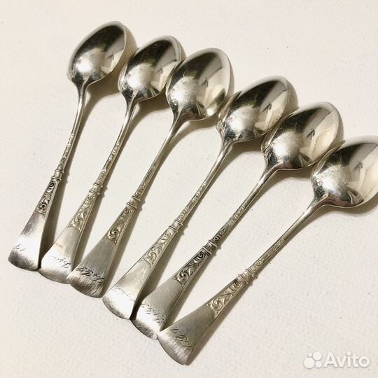 Винтажные серебряные ложки чайные Швеция 830 проба