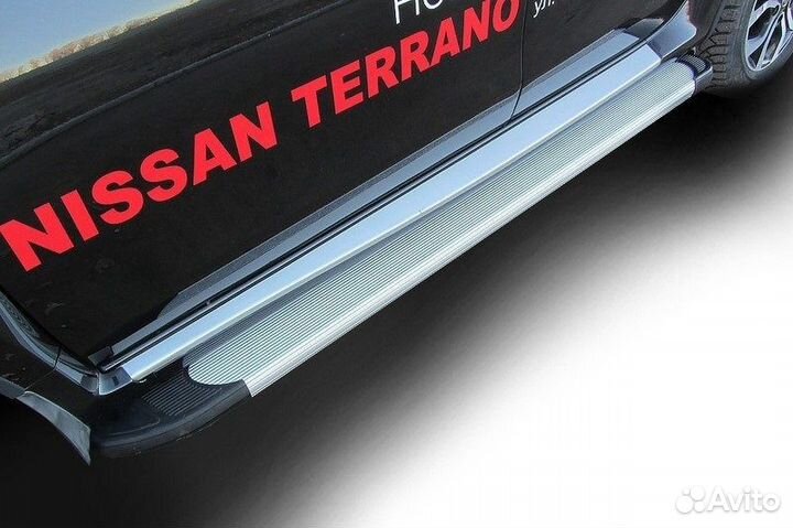 Пороги алюминиевые Nissan terrano (2014-2022)