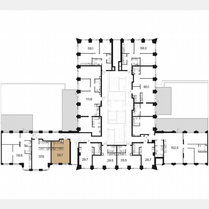 1-к. квартира, 29,7 м², 2/44 эт.