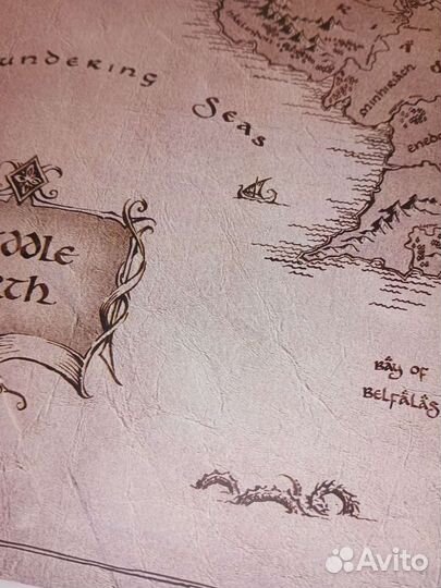 Властелин колец, карта Средиземья, хоббит