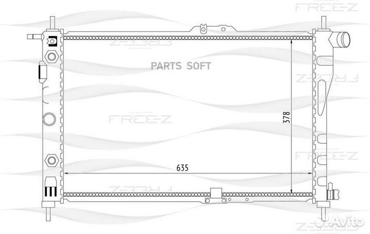 Радиатор охлаждения daewoo Nexia/Cielo 95- 9614457