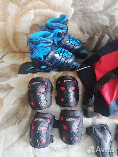 Детские ролики раздвижные и защита