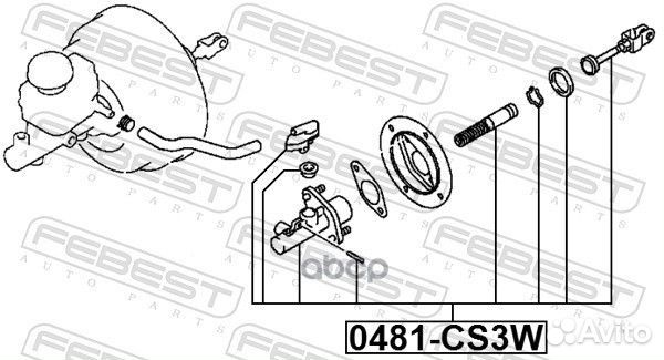 Цилиндр сцепления главный 0481CS3W Febest