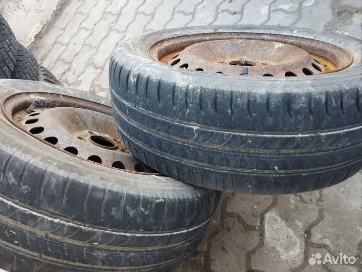 Диски r16 штампованные +летняя резина Michelin, бу