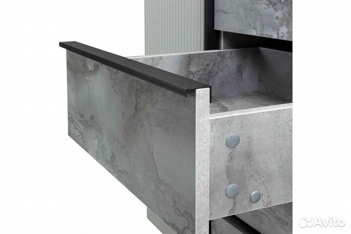 Комод-17 фреза №2 (Айрон рок/Серый)