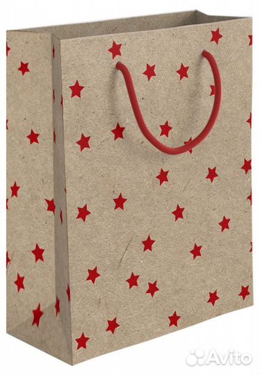 Пакет крафтовый подарочный, 20х24 см 1 шт