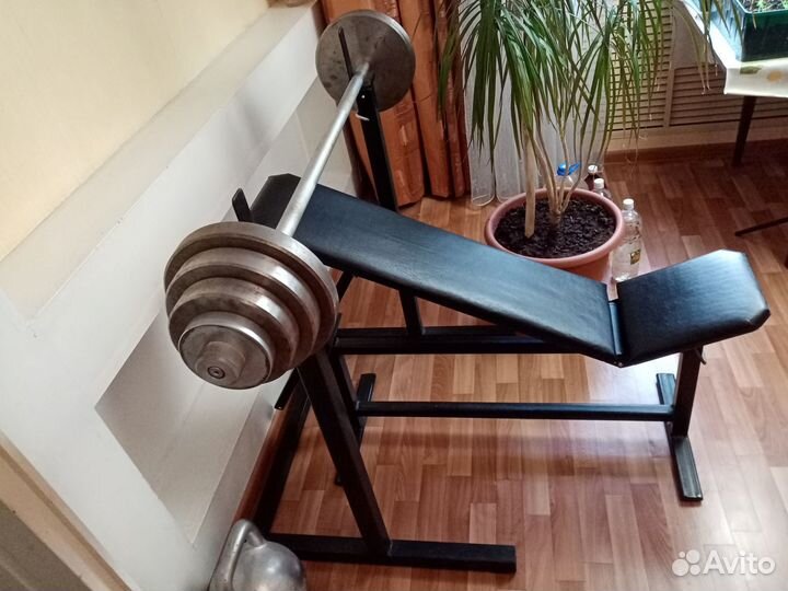 Штанга, Гантели, Гиря, Скамейка, Стойка под Штангу