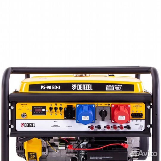 Генератор бензиновый PS-90ED-3, 9.0 кВт, Denzel