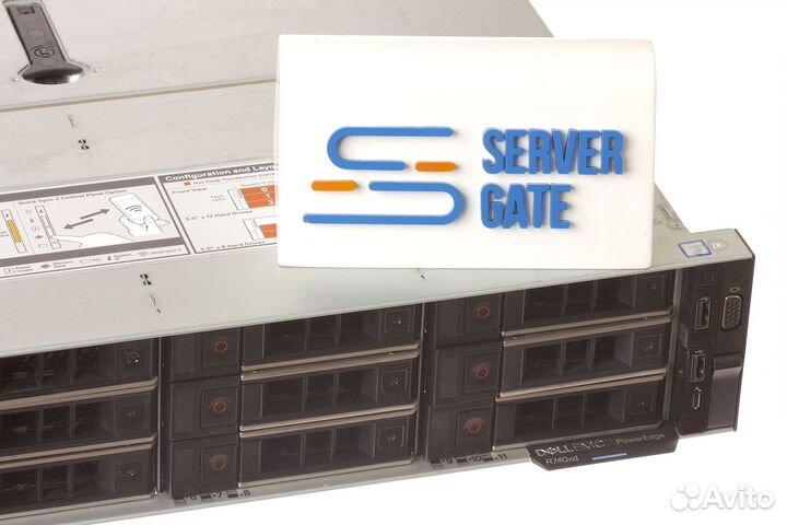 Сервер Dell R740xd 12LFF 2xGold 6226R 768GB