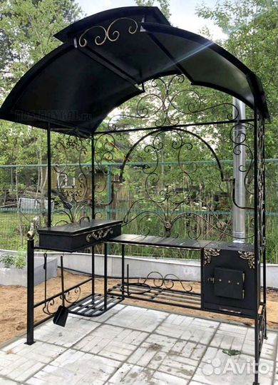 Мангал с печью