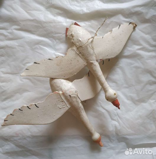 Ватные ёлочные игрушки времён СССР