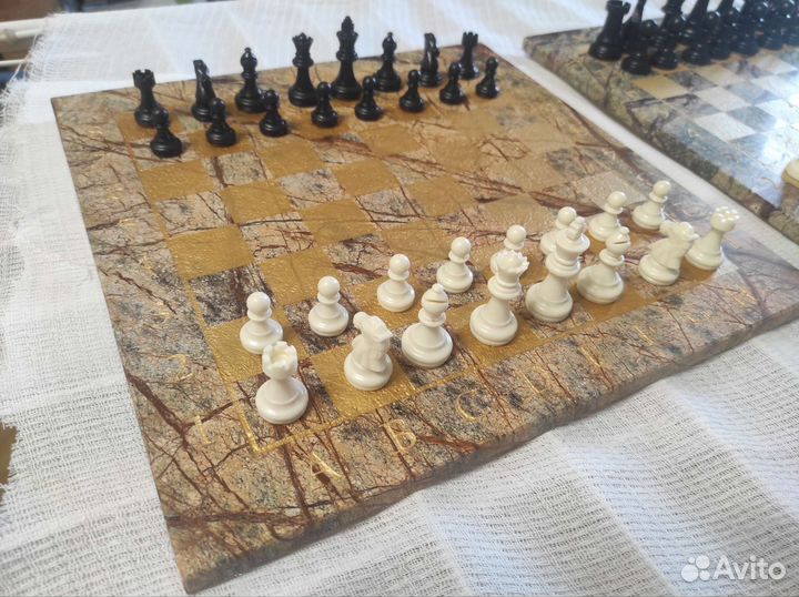 Шахматная доска из натурального камня
