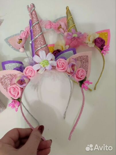 Ободок на голову единорог