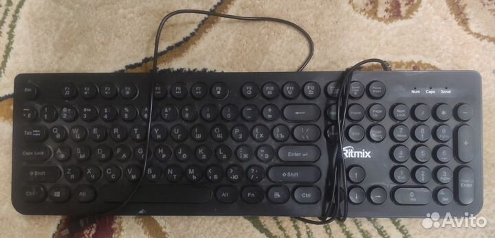 Клавиатура ritmix RK-215-BL