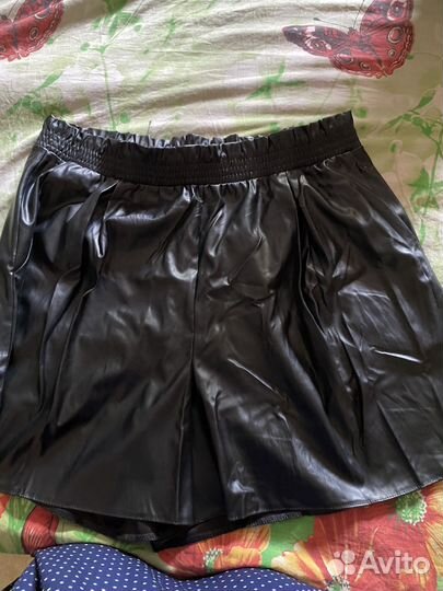 Шорты женские кожаные