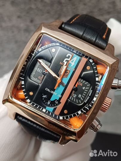 Мужские часы tag heuer monaco кварцевые