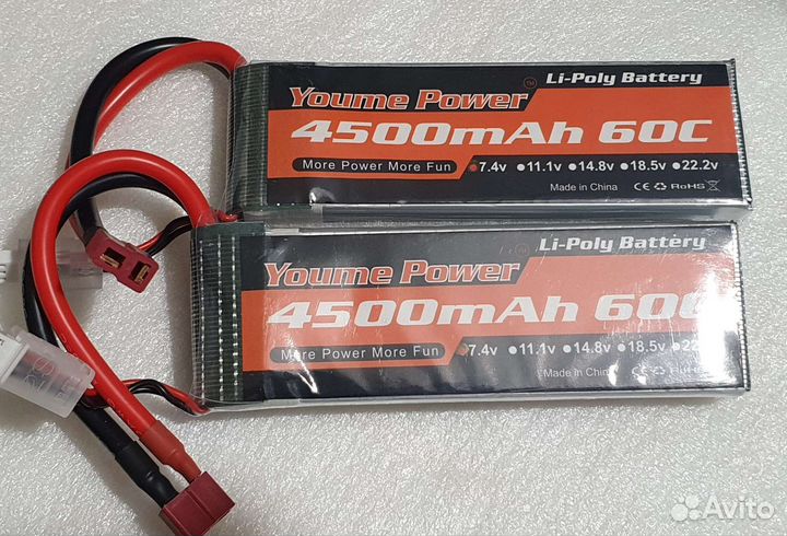 Lipo аккумуляторы Youme 2S 4500mAh