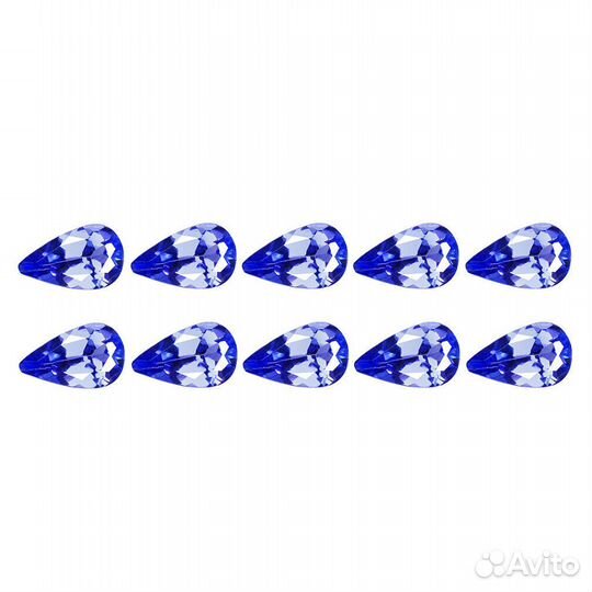 Танзанит натуральный 1,82Ct к-кт 10шт 5х3мм VVS