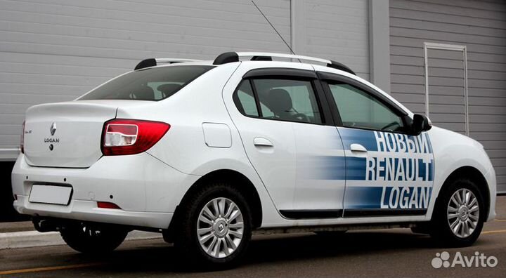 Рейлинги серебро на крышу апс для Renault Logan