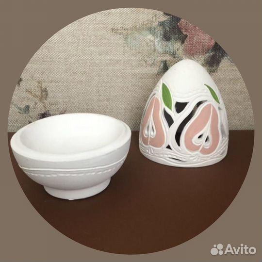 Подсвечник глиняный для раскрашивания