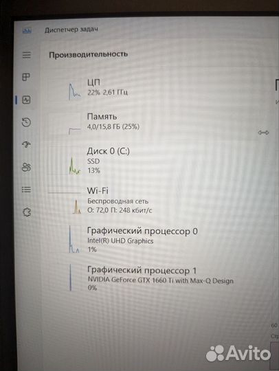 Ноутбук HP pavilion Core i5/ GTX 1660Ti / 17.3