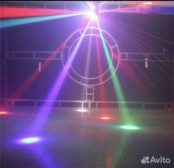 Светомузыка led,лазер,строб 3в1 голова шар