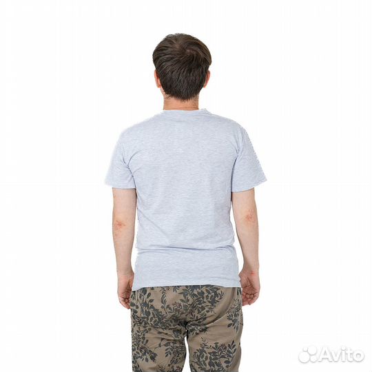 62811 Футболка calm does nott mean inaction серый