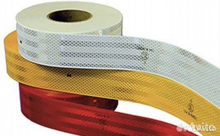 Лента светоотражающая (желтая) 5смх20.м