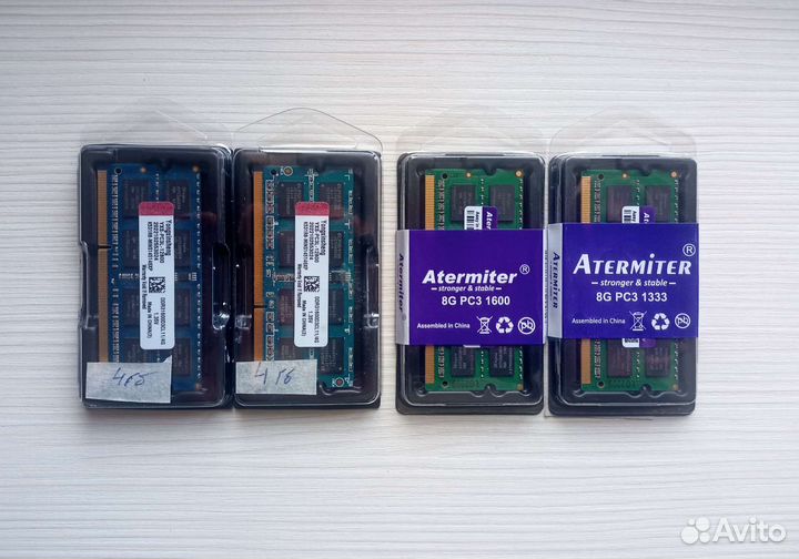 Оперативная память DDR3 4, 8, 2 гб. На ноутбук
