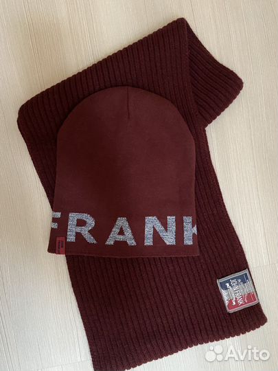 Комплект шерстяной двусторон шапка/снуд John Frank