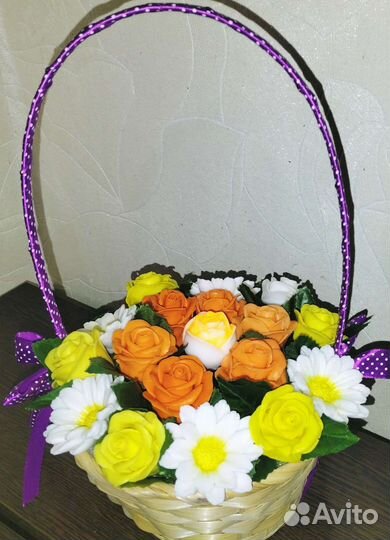 Букет цветов из мыла