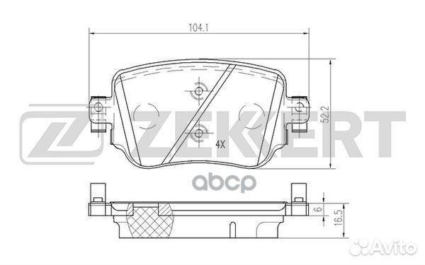 Колодки задние VAG/Zekkert/ BS2446 Zekkert