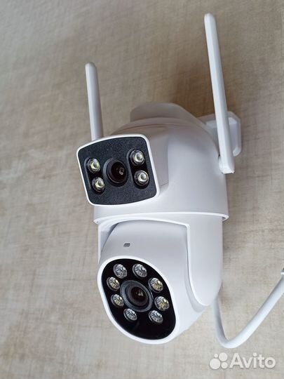 Камера видеонаблюдения с двумя объективами 8 мп