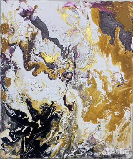 Интерьерная картина, техника Fluid Art