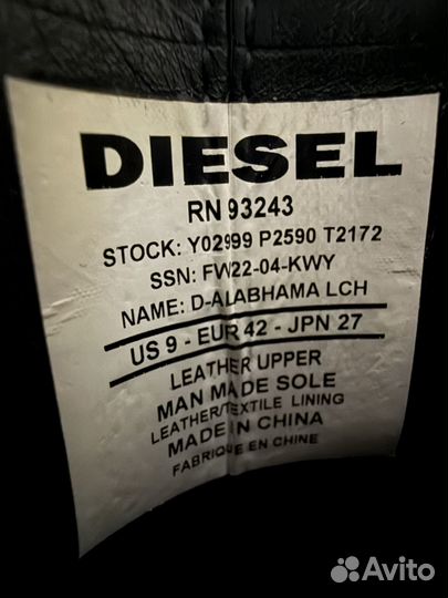 Мужские ботинки diesel