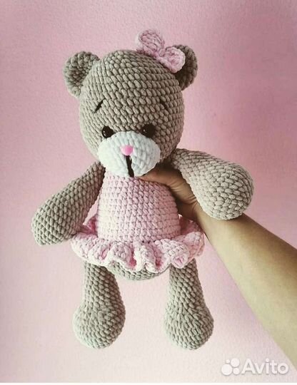 Мягкие вязаные игрушки, ручная работа