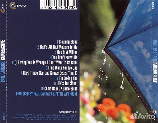 Paul Carrack - Rain Or Shine (1 CD)