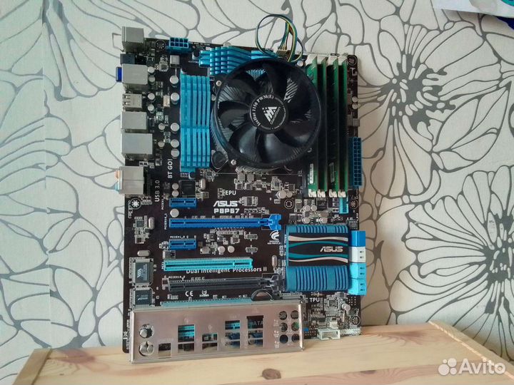 Материнка 1155 +8гб/ охлаждение и проц