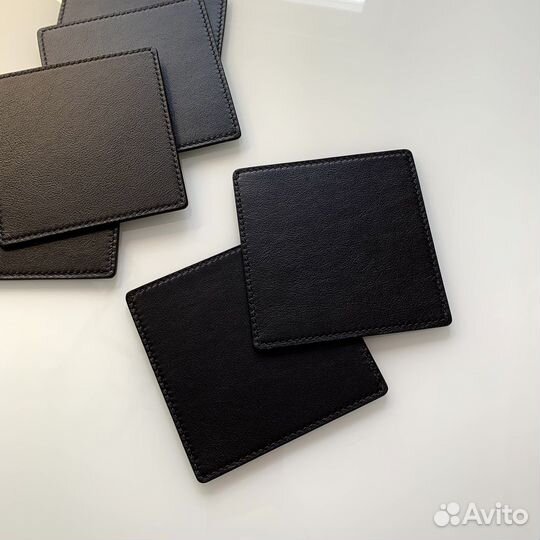 Набор подставок из кожи под бокалы/кружки/стаканы