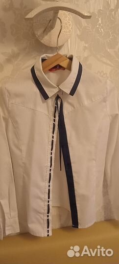 Школьная блузка с длинным рукавом, р.134