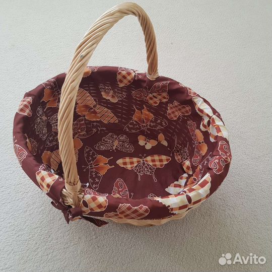 Корзина для пикника, плетеная большая