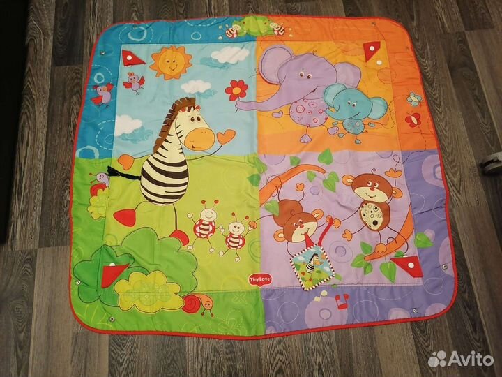 Развивающий коврик, мобиль fisher price