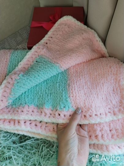 Детский плед вязаный